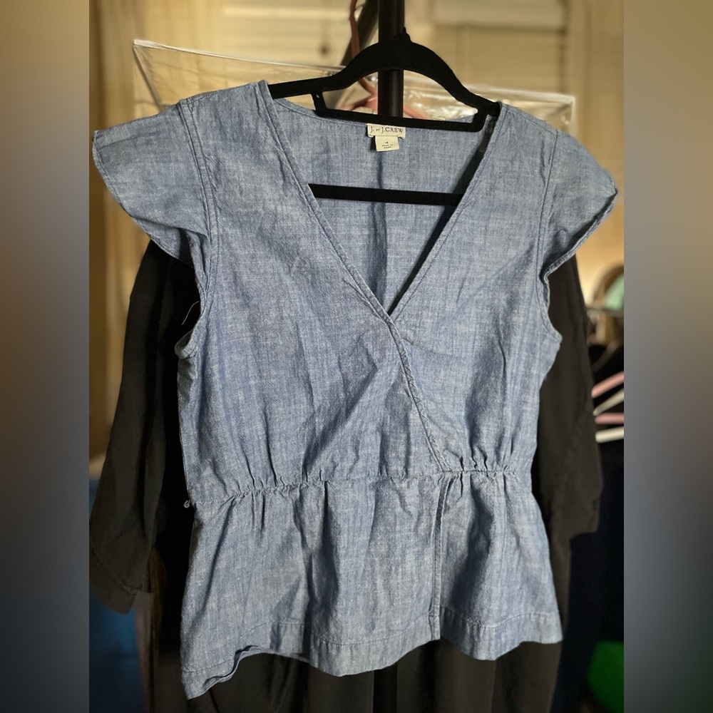 J by J. Crew Chambray V-Neck Top